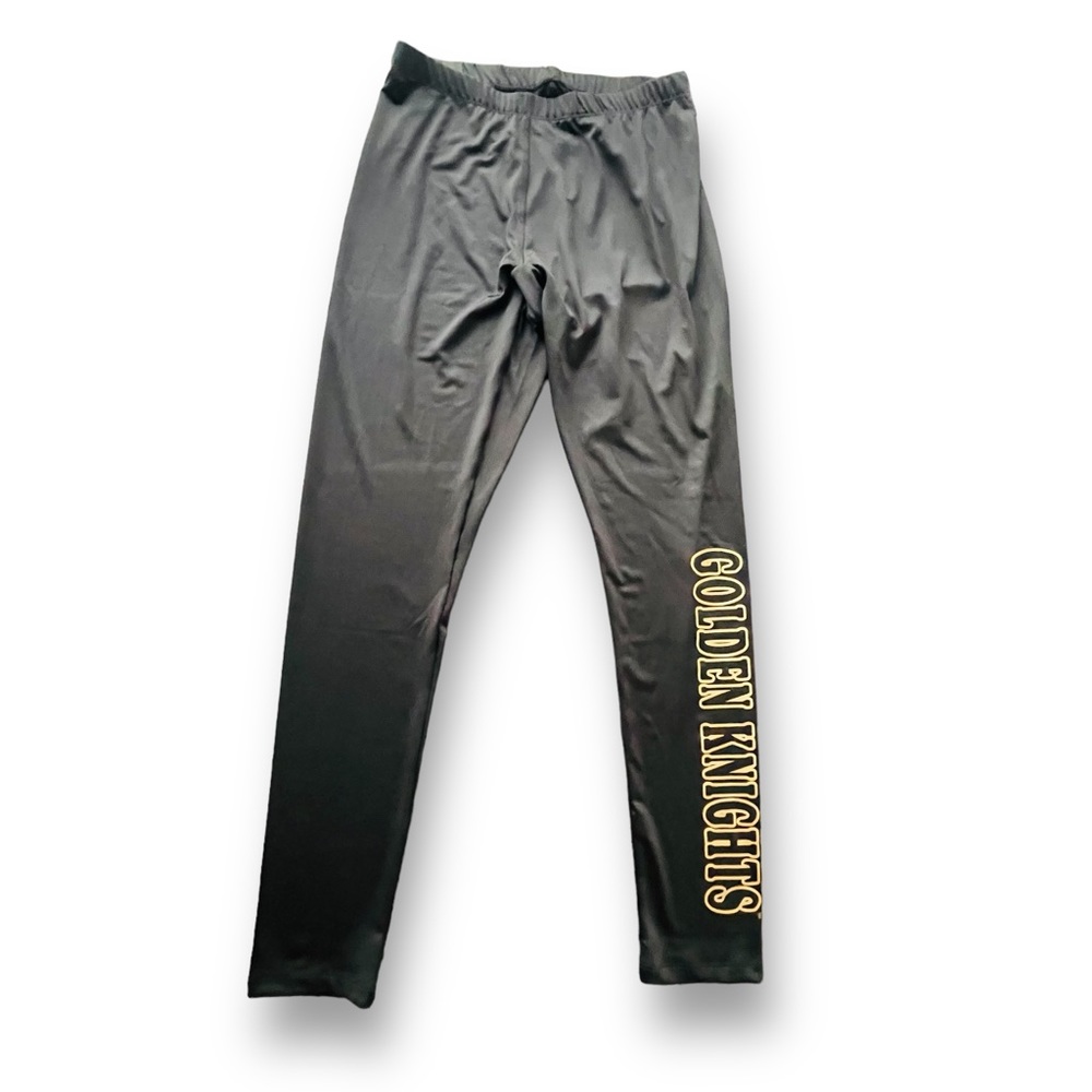NHL Las Vegas Golden Knights Printed Black Leggings Women's Size Med NWT Sporty